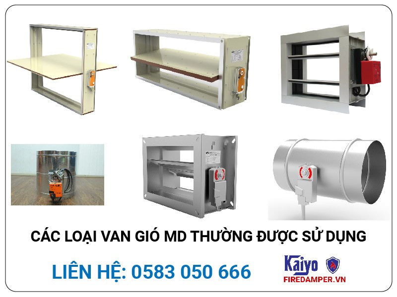 Các loại van gió MD thường được sử dụng