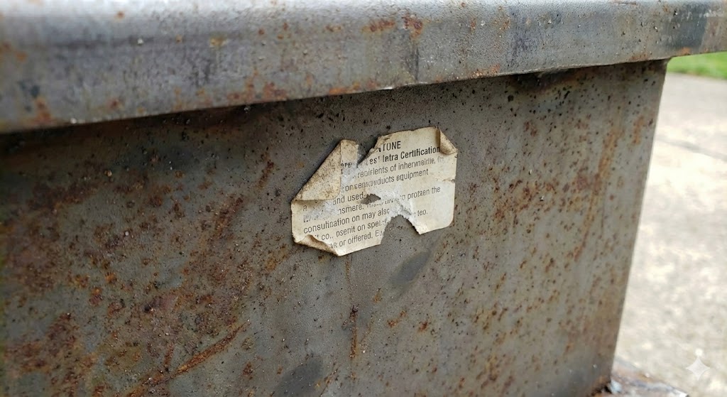 Tem nhãn sơ sài, bong tróc trên thân van